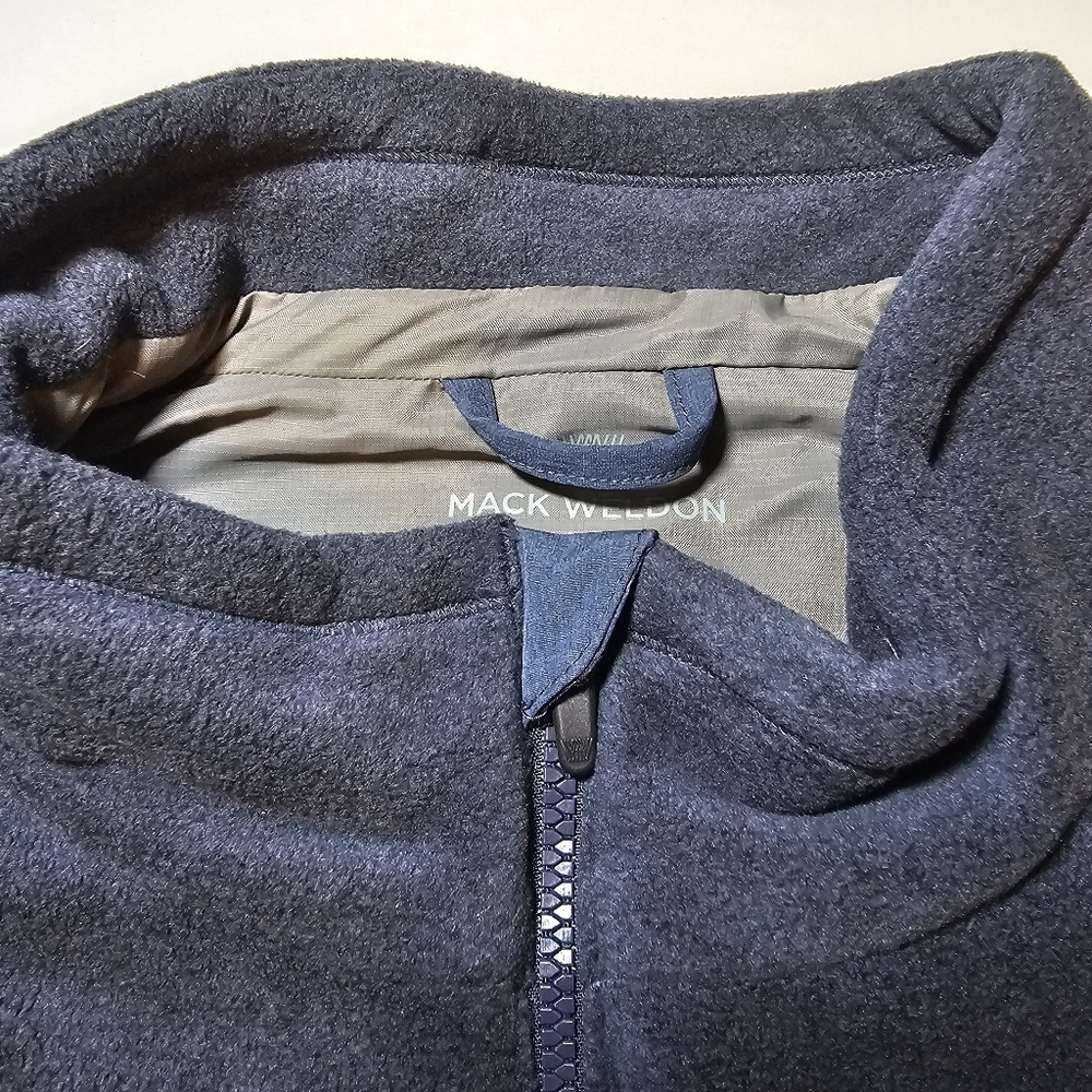 Mack Weldon Men's XXL Thermalite Fleece Vest Gray Zip Up Pockets - Picture 3 of 6